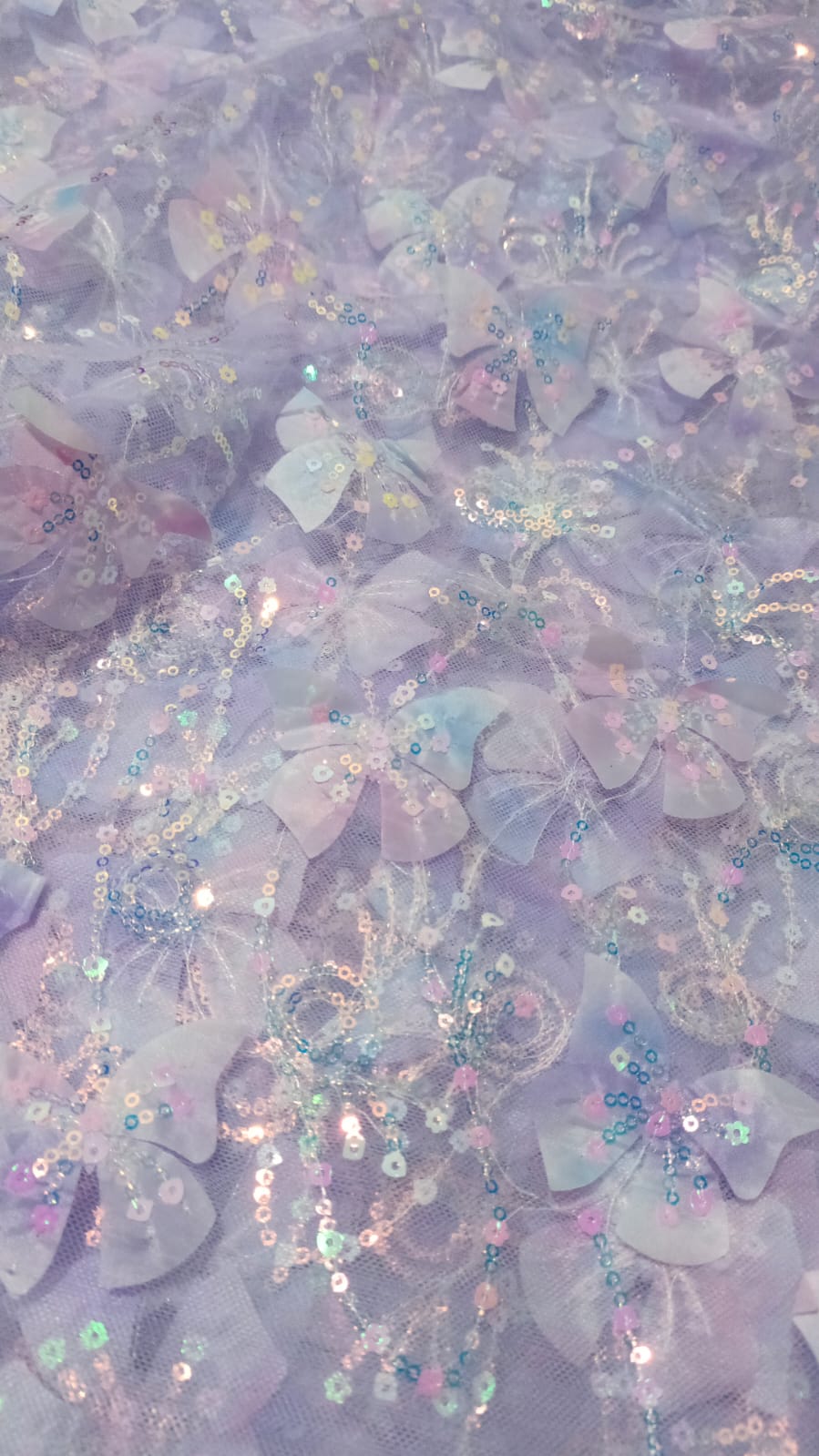 3D net with sequence work Net Shirt – Luxury Unstitched Party Wear Fabric.