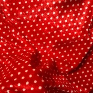 polka velvet red suit