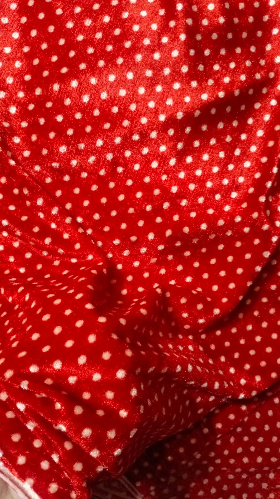 polka velvet red suit